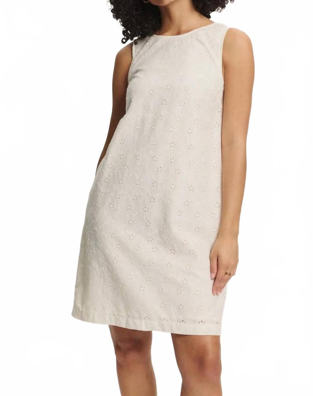 NEW TRANQUILLO lenii eyelet dress in white